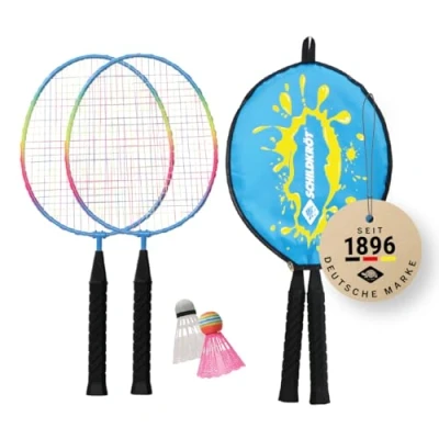 Obrázek Schildkröt sada pružinového míče Junior 2 krátké pálky pro snadnější setkání míčky 3/4 přepravní obal badmintonová začátečníky zábava při venkovní hraní děti od 4 let