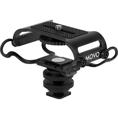 Obrázek Movo SMM5 B Universal Mikrofon und tragbare Recorder Stoßdämpferhalterung passend für Zoom H1n, H2n, H4n, H5, H6, Tascam DR 40x, 05x, 07x andere mit einer 1/4 Zoll Befestigungsschraube