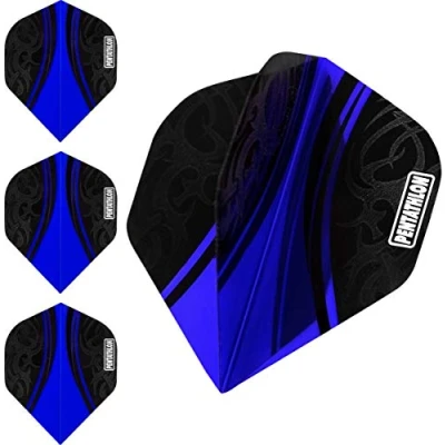 Obrázek abcdarts Unisex Pentathlon Tribal Dart Flights, tmavě modrá, klasická EU