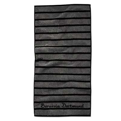 Obrázek Borussia Dortmund Unisex Bvb osuška černošedá do sprchy, šedá černá, 140 x 70 1 cm EU