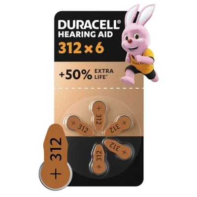 Obrázek Duracell Baterie do naslouchátka typ 312 (balení 6 ks)