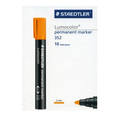 Obrázek Staedtler 352 4 Lumocolor značkovač permanentní ořezávátko, 2 mm, 10 kusů, oranžový