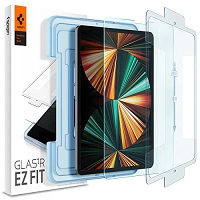 Obrázek Spigen Sklo. tR EZ Fit ochranná fólie kompatibilní s iPad Pro 12. 9 palců M2 (2022), (2021/2020/2018), odolná proti poškrábání, tvrdosti 9H