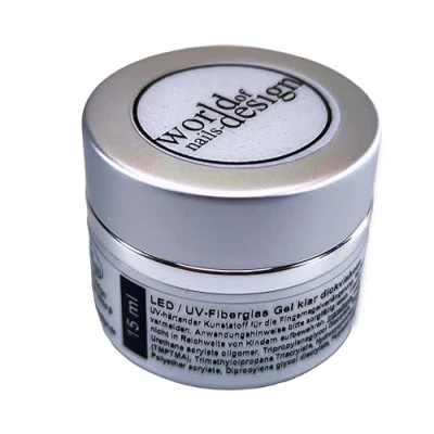 Obrázek World of Nails Design Premium UV gel sklolaminát čirý silná viskóza 15 ml extra silné držení sklolaminátový