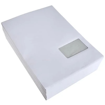Obrázek SECURITEX Zásilková taška C4 (329 x 224 mm) lepicí s okénkem bílá 130 g 100 kusů