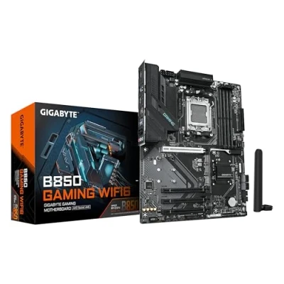 Obrázek GIGABYTE B850 Gaming WIFI6 základní deska AMD Ryzen 9000 série CPUs, 6+2+2fázové digitální VRM, až 8200 MHz DDR5 (OC), 1xPCIe 5.0 + 2xPCIe 4.0 M.2, GbE LAN, WiFi 6, USB 3.2 Gen 2