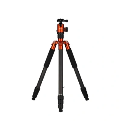 Obrázek Rollei C6i Carbon Fotostativ: Kompaktní, lehký, stativ 3 v 1 s kulovou hlavou Arca Swiss, monopod, makrostativ, vč. hrotů a tašky (oranžový)