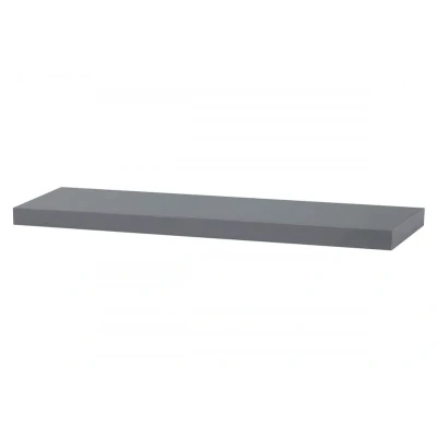 Obrázek Polička nástěnná 80 cm, MDF, barva šedý vysoký lesk, baleno v ochranné fólii P 005 GREY