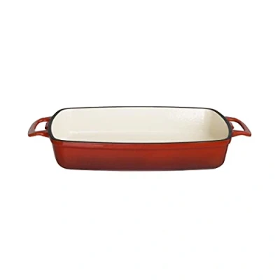 Obrázek Vogue GH320 zapékací mísa z litiny, obdélníková, 2,8 l, 55 x 390 235 mm, červená