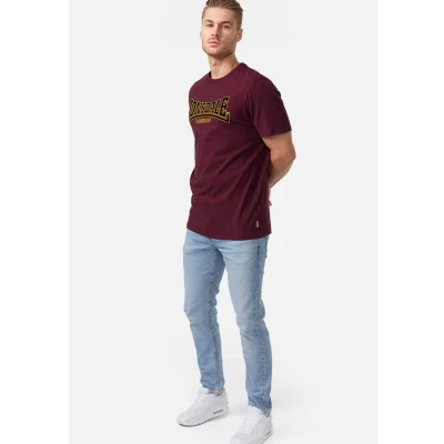 Obrázek Lonsdale Schmale Passform Classic Triko s potiskem, Muži, Velikost: Large, Oxblood