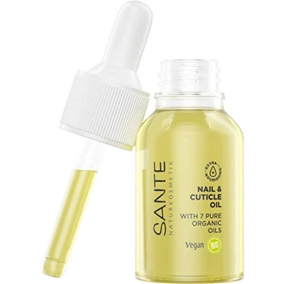 Obrázek SANTE Naturkosmetik Nail &amp; Cuticle Oil, olej pro péči o nehty, péče nehty a kůžičku, s bio oleji vitaminem E, veganský, 15 ml