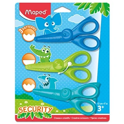 Obrázek Maped Kreativ Scheren Set, Konturen Schere KIDICRAFT glatt, Zick zack, Welle 3x sortiert