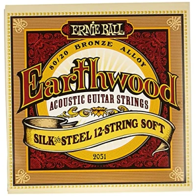 Obrázek Ernie Ball Akustické struny Earthwood Silk &amp; Steel Soft , 12, bronz 80/20, tloušťka 946
