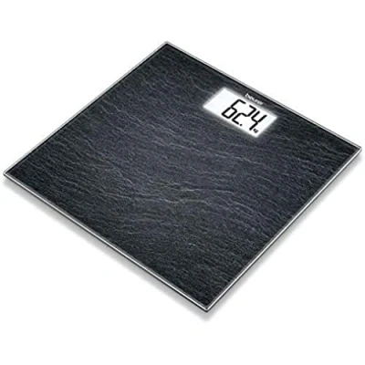 Obrázek Beurer GS 203 Slate, skleněná váha ve vzhledu břidlice, extra velký LCD displej, nosnost 150 kg