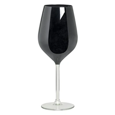 Obrázek Excelsa Scratch číše Color Wine CL 50, sklo, černé, 7 x 23 cm