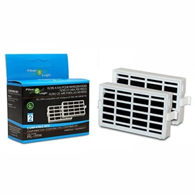 Obrázek FilterLogic FFL 199W 2er Pack Antibakterielle Hygiene Luftfilter kompatibel mit Bauknecht Whirlpool Side by Kühlschrank ersetzt Microban ANT001, ANT 001, ANTF MIC, HYG001, 481248048172