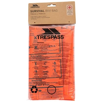 Obrázek Trespass padnoucí radiátor Bivi Survival Bag/Ueberlebenstasche, Neonfarben, Oranžová, 90 x 180 cm