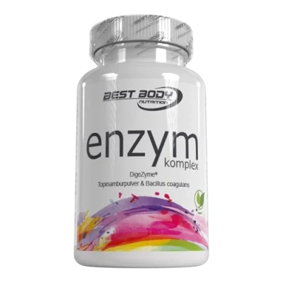 Obrázek Best Body Nutrition Enzymový komplex 90 kapslí trávicí enzymy veganské včetně alfa amylázy, lipázy, proteázy, laktázy