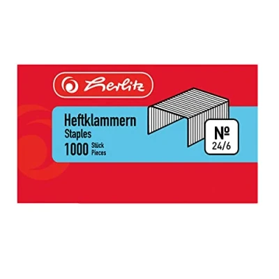 Obrázek Herlitz Sponky 24/6 2 x 1000 kusů BLK