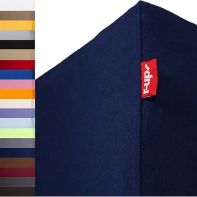 Obrázek r up Nejlepší napínací prostěradlo 180 x 200 220 až 35 cm výška mnoho barev 95 % bavlna / 5 elastan 230 g/m² Oeko TEX bez stresu i pro americké postele (tmavě modrá)