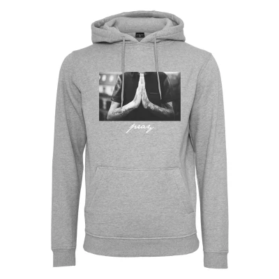 Obrázek Mister Tee PRAY Mikina s kapucí, Muži, Velikost: XXL, Heather grey