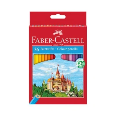 Obrázek Faber Castell 120136 barevné pastelky &quot;Castle&quot;, 36 tužek v pouzdře a 1 ořezávátko