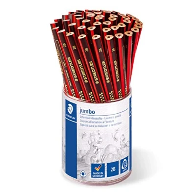 Obrázek STAEDTLER Psací pero 1285 KP50 Noris Club Jumbo, stupeň tvrdosti 2B, toulec s 50 ks, červená