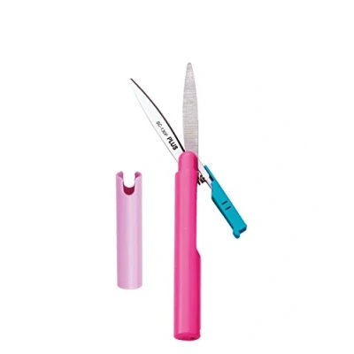 Obrázek PLUS Japan, kapesní nůžky v růžové, 13,5 cm dlouhé