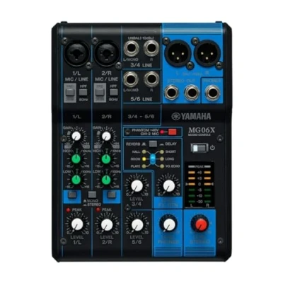 Obrázek Yamaha MG06X mixážní pult kompaktní se šesti vstupními kanály a předzesilovači mikrofonu D PRE