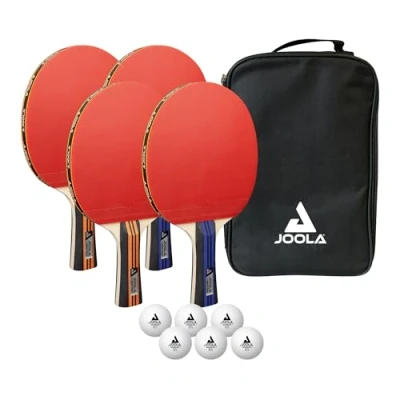 Obrázek JOOLA Sada na stolní tenis Family Advanced, 4 pálky + 6 míčků 3 Star taška, Advanced Level, 28 x 18 8 cm