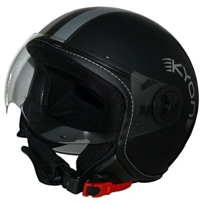 Obrázek protectWEAR Pánská helma H710 L s hledím H730 L, černá matná stříbrná barva, EU