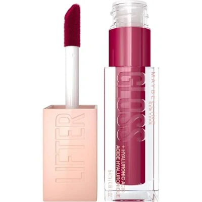 Obrázek Maybelline New York lesklý lesk na rty pro plně působící rty, hydratační, s kyselinou hyaluronovou, Lifter Gloss Candy Drop, barva: č. 025 Taffy (růžová), 1 x 5,4 ml