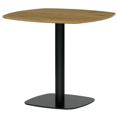Obrázek Stůl jídelní, deska MDF, dekor dub, černý kov DT X7117 OAK
