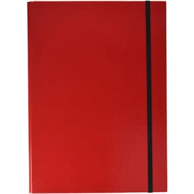 Obrázek Pagna Box na sešity Basic Colours A4 3 vnitřní klapky, s gumovým uzávěrem, červený