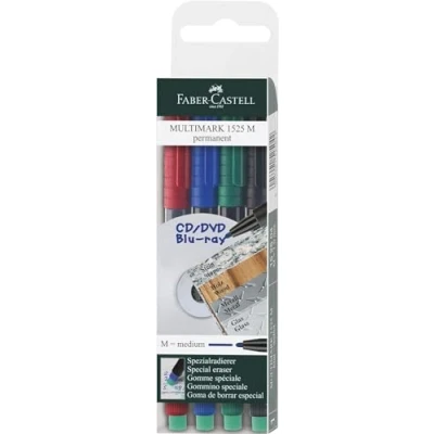 Obrázek FABER CASTELL 152509 popisovač MULTIMARK permanentní, tloušťka: M, 8dílné pouzdro