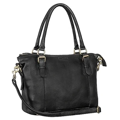 Obrázek STILORD &#039;Vanessa&#039; kabelka dámská středně velká kožená taška přes rameno pravá kůže ženy Shopper, černá, Vintage