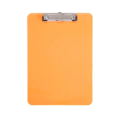 Obrázek MAUL Clipboard A4 MAULNeon psací prkno z plastu ve formátu DIN klipboard k zavěšení moderní svorka pro uložení papíru do kanceláře, kuchyně a dílny oranžová