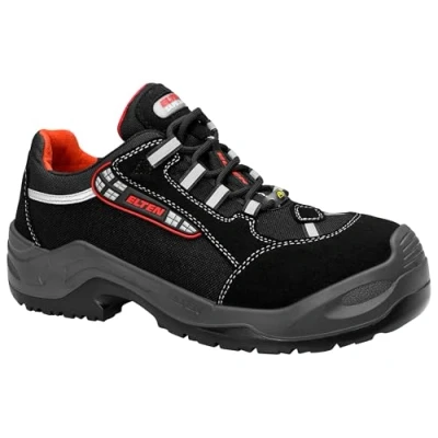 Obrázek ELTEN Sicherheitsschuhe SENEX AL ESD S3, Damen und Herren, Textil, Aluminiumkappe (leichter als Stahlkappe), leicht, sportlich, Schwarz/Rot, Größe: 38