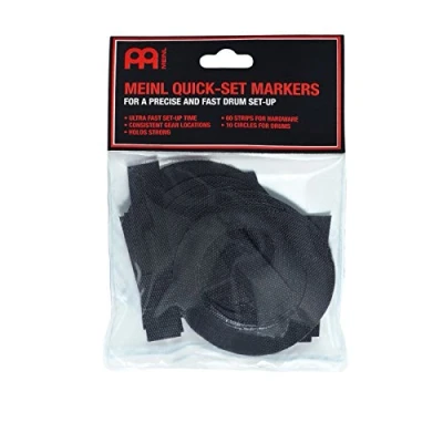 Obrázek Meinl Cymbals Quick Set Markers 70 kusů bicí nástroj hardware suchý zip značení bubnové příslušenství, černé (MQSM)