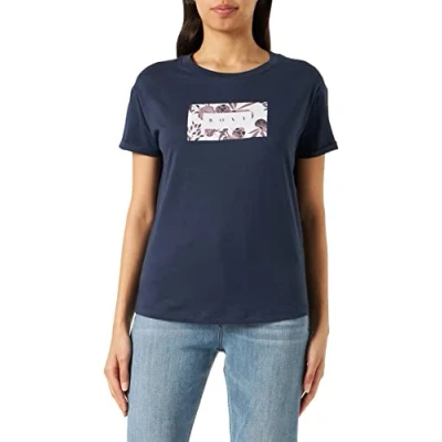 Obrázek ROXY Sparkle Evening Flowers Kurzarmshirt für Damen Blau