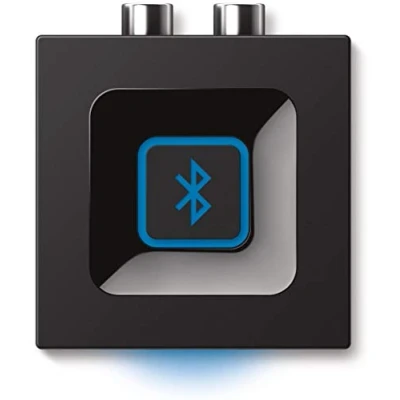 Obrázek Logitech Bezdrátový Bluetooth audio přijímač, multipoint Bluetooth, 3,5 mm a cinch vstup, párovací tlačítko, dosah 15 m, UK konektor, PC/Mac/tablet/mobilní telefon/AV přijímač/stereo zařízení černý,