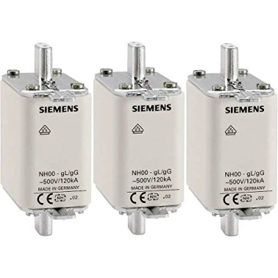 Obrázek SIEMENS Pojistková vložka NH,NH000 50 A napěťové úchytky, detektory čela