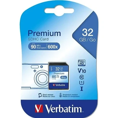 Obrázek Verbatim Securedigital SDHC Class10 Speicherkarte, 32GB Schwarz