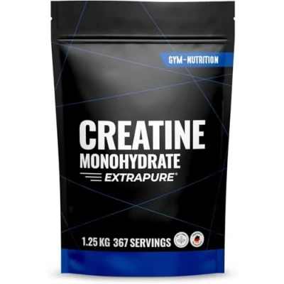 Obrázek kreatin monohydrát prášek 1,25 kg / 1250 g Ultra čistý s vitaminem B6 optimální vysoké dávky extra kreatinového prášku veganská roční