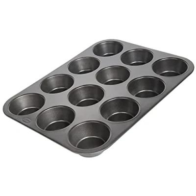 Obrázek wenco Forma na muffiny, nepřilnavý plech vhodný do myčky nádobí, uhlíková ocel muffiny 12 muffinů žáruvzdorný 220 C, černý