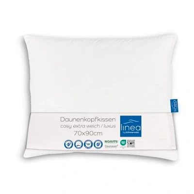 Obrázek Böhmerwald Luxusní polštář, 100 % prachové peří, hmotnost náplně: 600 g, komfort podpory: extra měkký, 1 kus (balení ks)