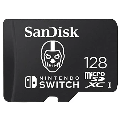 Obrázek SanDisk microSDXC karta pro Nintendo Switch Fortnite Edition 128 GB (pro Switch, čtení až 100 MB/s, zápis 90 30letá omezená záruka)