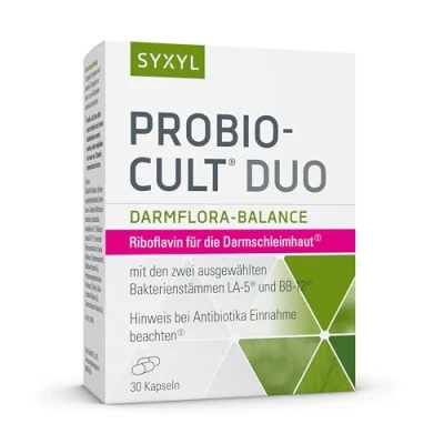 Obrázek SYXYL ProBio Cult Duo doplněk stravy s riboflavinem bakterie mléčného kvašení a mikroživiny na podporu střevní mikroflóry sliznice 30 kapslí v blistru