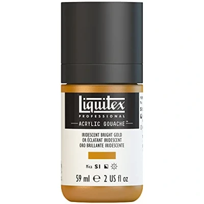 Obrázek Liquitex akrylová barva Professional 2059234, s kvašovými vlastnostmi, stálá na světle, voděodolná, 59 ml dávkovací láhev irizující světlé zlato
