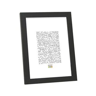 Obrázek Deknudt Frames S44CF2 18.0X24.0 rámeček na obrázky, dřevo/MDF, jednoduchý styl, úzký, 27,2 x 21,2 1,33 cm, černý